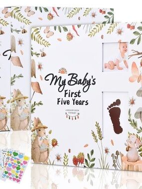 My Baby's First Five Years Memory Book keepsake bunny flower boy girl